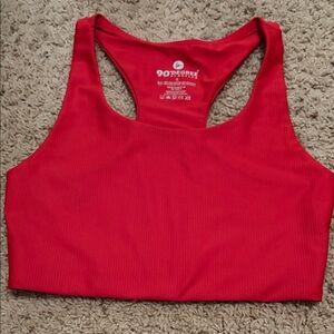 90 Degree By Reflex Vibrant Red Sports Bra Size Small